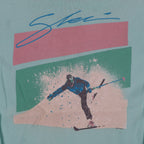 Buffalo Mens Large Vintage Henley Shirt Deadstock USA Made Mint Green Skier L - take2supply