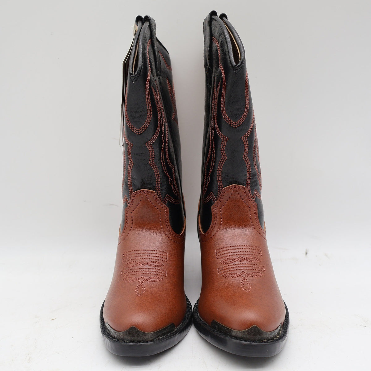 Durango Western Cowboy Boots Kids 10 D Rust Brown Black PBR BT464 New - take2supply