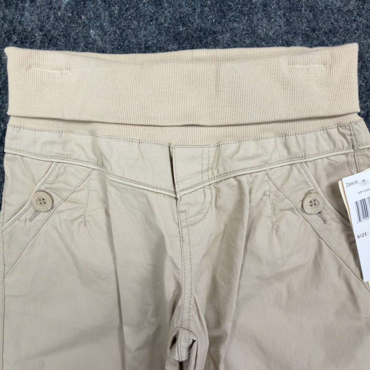 Jolt Y2K Bermuda Shorts Girls 10 Tan Khaki Cotton Stretch NWT Deadstock - take2supply