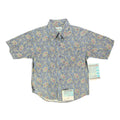Cotler 90s Paisley Button Up Shirt Boys 6 Blue Cotton NWT Deadstock - take2supply