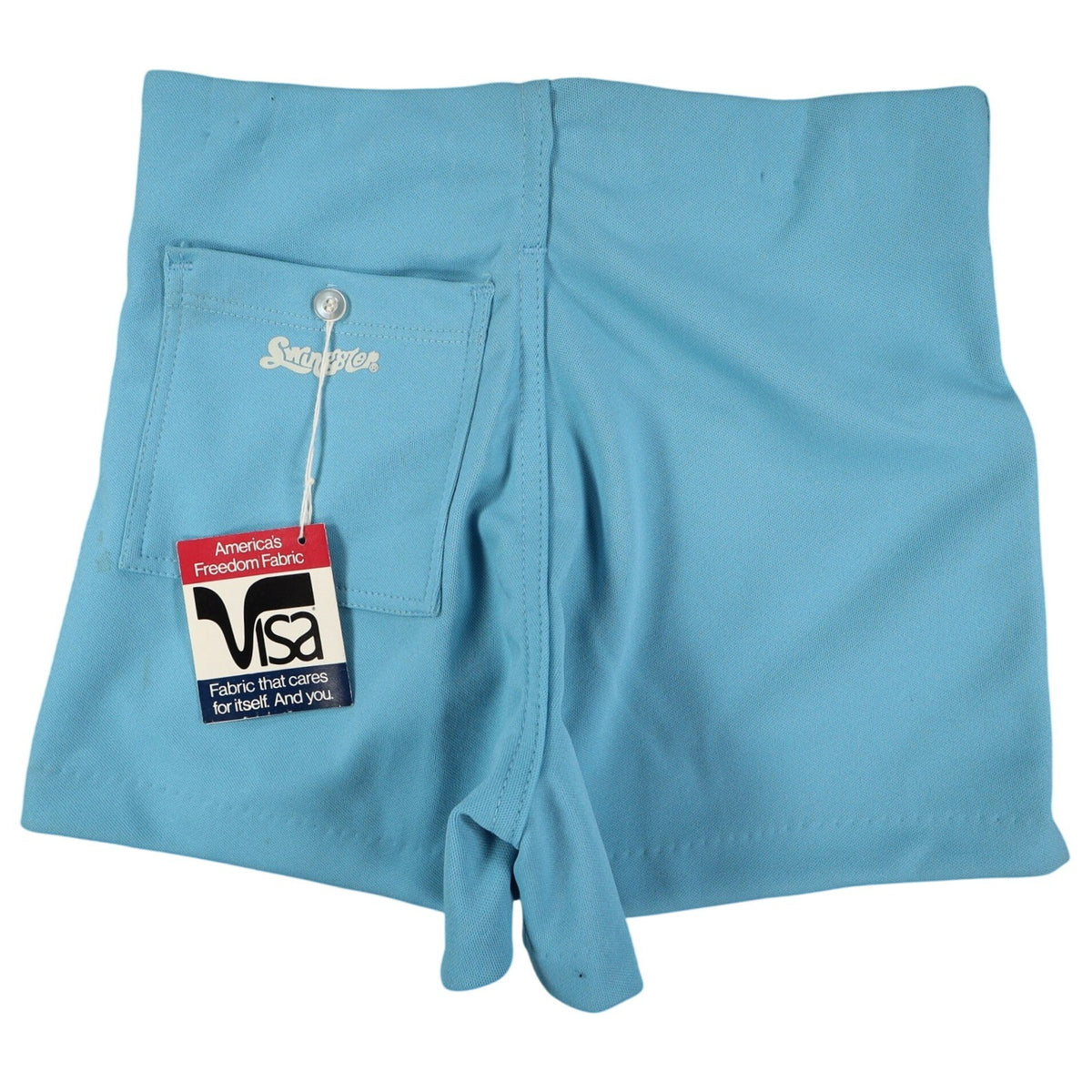 Swingster Athletic Shorts Mens Small Vintage 70s Blue Polyester Deadstock NWT - take2supply