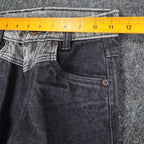 Levis Tapered Leg Jeans Womens 9 VTG 90s Black Reverse Silhouette Striped Denim - take2supply