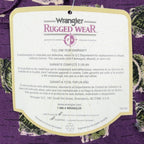 Wrangler Vintage 90s Button Down Shirt Mens M Purple Cotton NWT Rugged Wear - take2supply