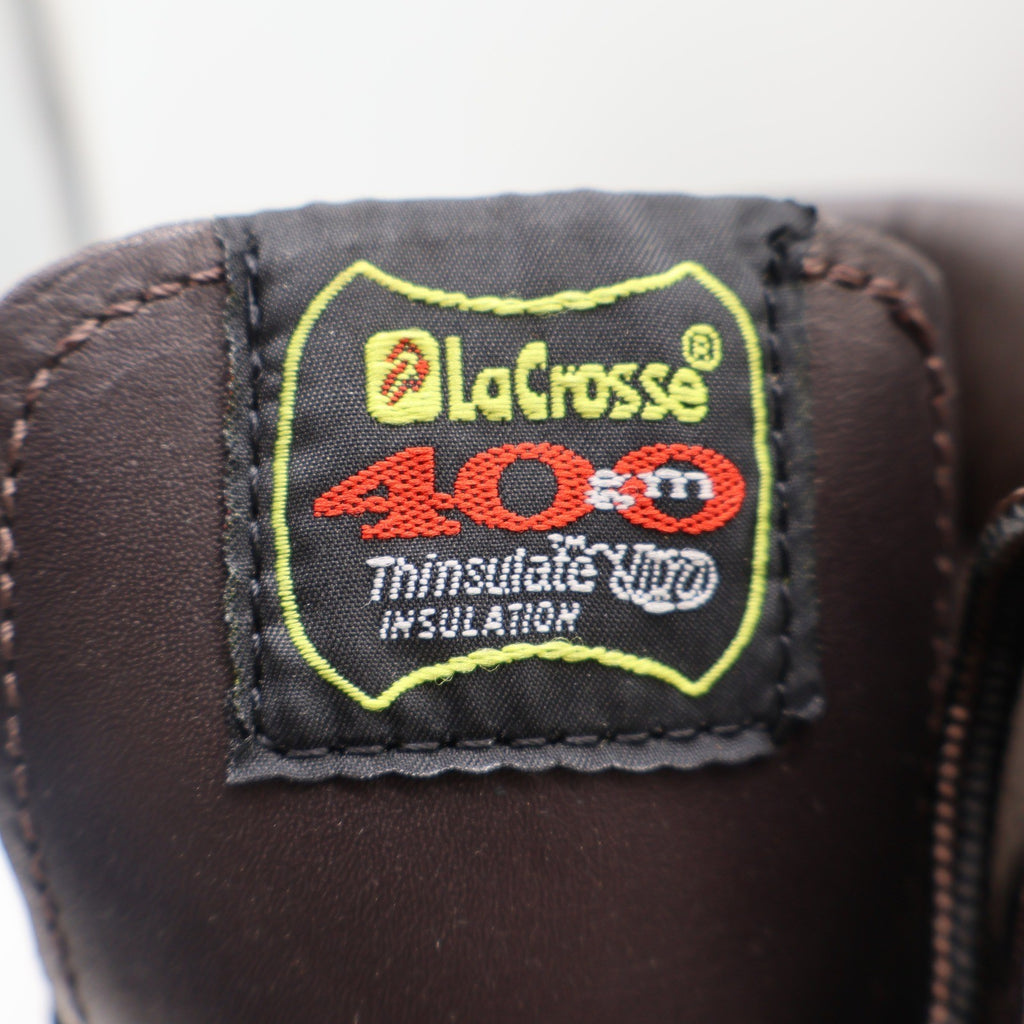 LaCrosse Caribou II Work Boots Mens 8 Vintage Brown Leather Steel Toe Thinsulate - take2supply