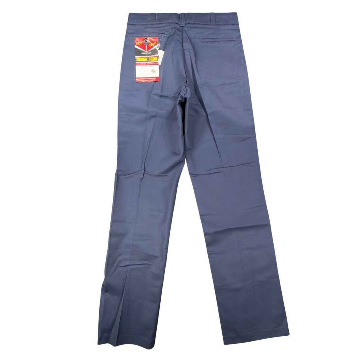 Navy Key Imperial work trousers, full back view