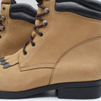 Laredo Western Kiltie Boots Womens 10 Tan Leather Lace Up Fringe 551 New In Box - take2supply