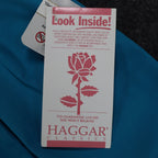 Haggar Classics Pants Womens 20 Turquoise Pleated Belted USA NWT Deadstock - take2supply
