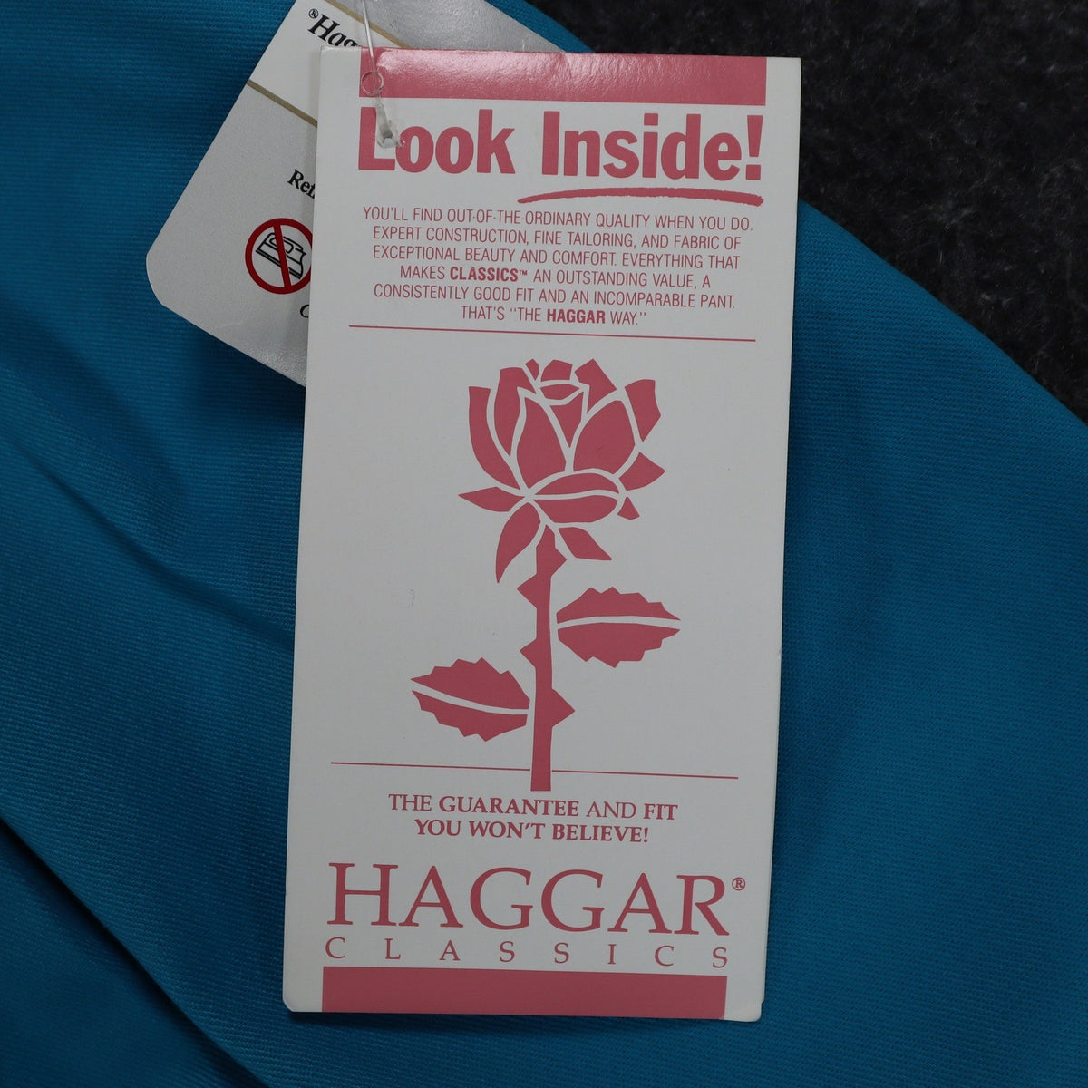 Haggar Classics Pants Womens 20 Turquoise Pleated Belted USA NWT Deadstock - take2supply