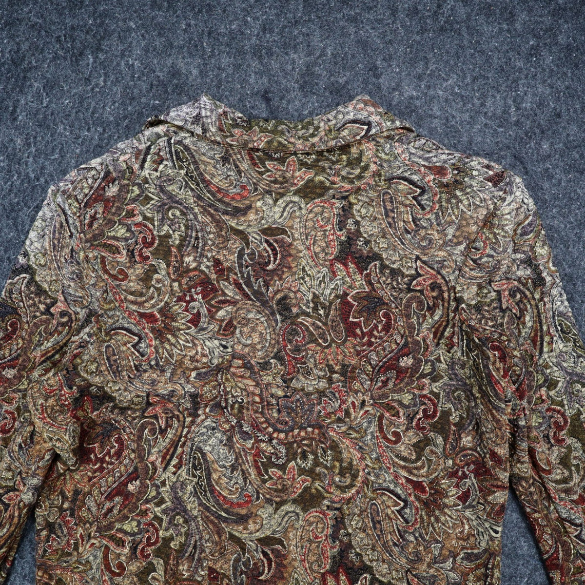 N Touch Paisley Blazer Womens Size S Brown Multi Metallic Single Button NWT - take2supply