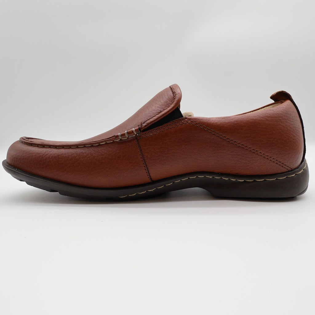 Hush Puppies GT Mens 10.5 M Red Brown Leather Slip On Loafers H12466 Shoes - take2supply