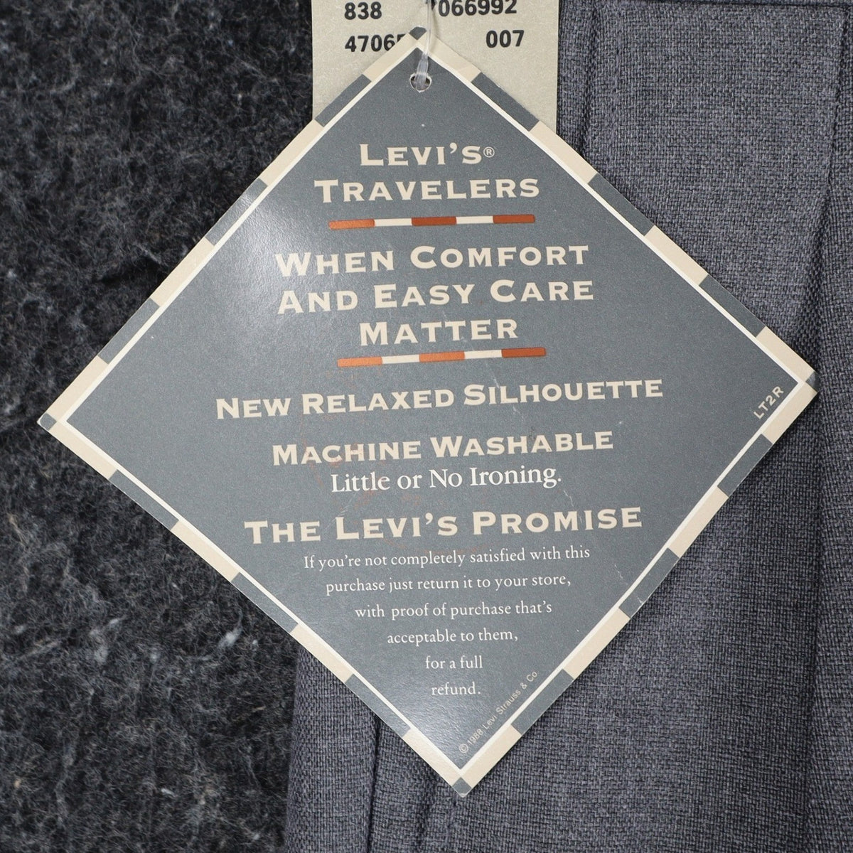 Levi's Travelers Dress Pants Mens 32x32 Vintage 80s Gray Wool Blend Pleated NWT - take2supply