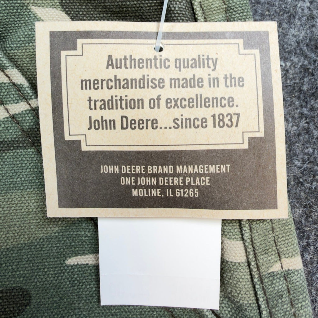 John Deere Carpenter Pants Boys 14 Y2K Camo Canvas Woodland Workwear Deadstock - take2supply
