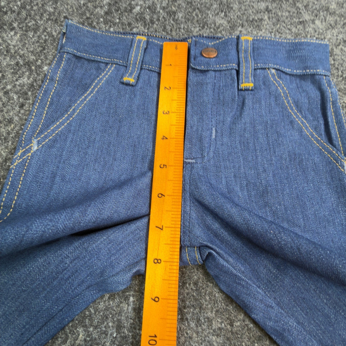 Maverick Vintage 70s Kids Jeans Size 3 Reg Blue Denim Hot Air Balloon Deadstock - take2supply