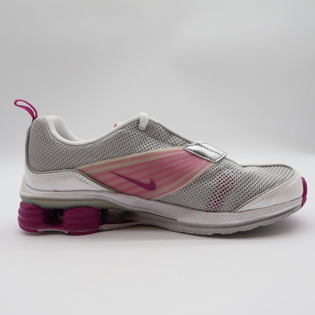 Nike Shox Zipsister+ II Womens 7 Running Shoes White Magenta Silver 366198-101 - take2supply