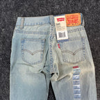 Levi's 505 Regular Fit Jeans Boys Size 8 Reg W24 L22 Light Wash Blue Denim NWT - take2supply
