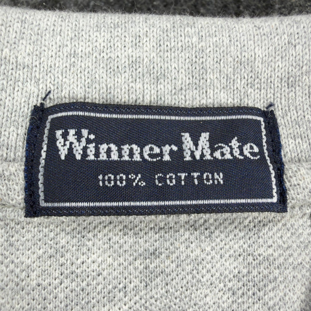 Winner Mate Long Sleeve Polo Shirt Mens Medium Gray Cotton NWT New - take2supply