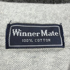 Winner Mate Long Sleeve Polo Shirt Mens Medium Gray Cotton NWT New - take2supply