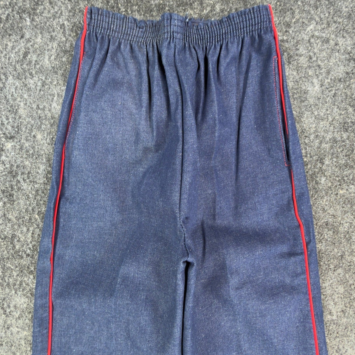 Young Maverick Vintage 80s Jeans Girls 10 Blue Cotton Red Piping NWT NOS USA - take2supply