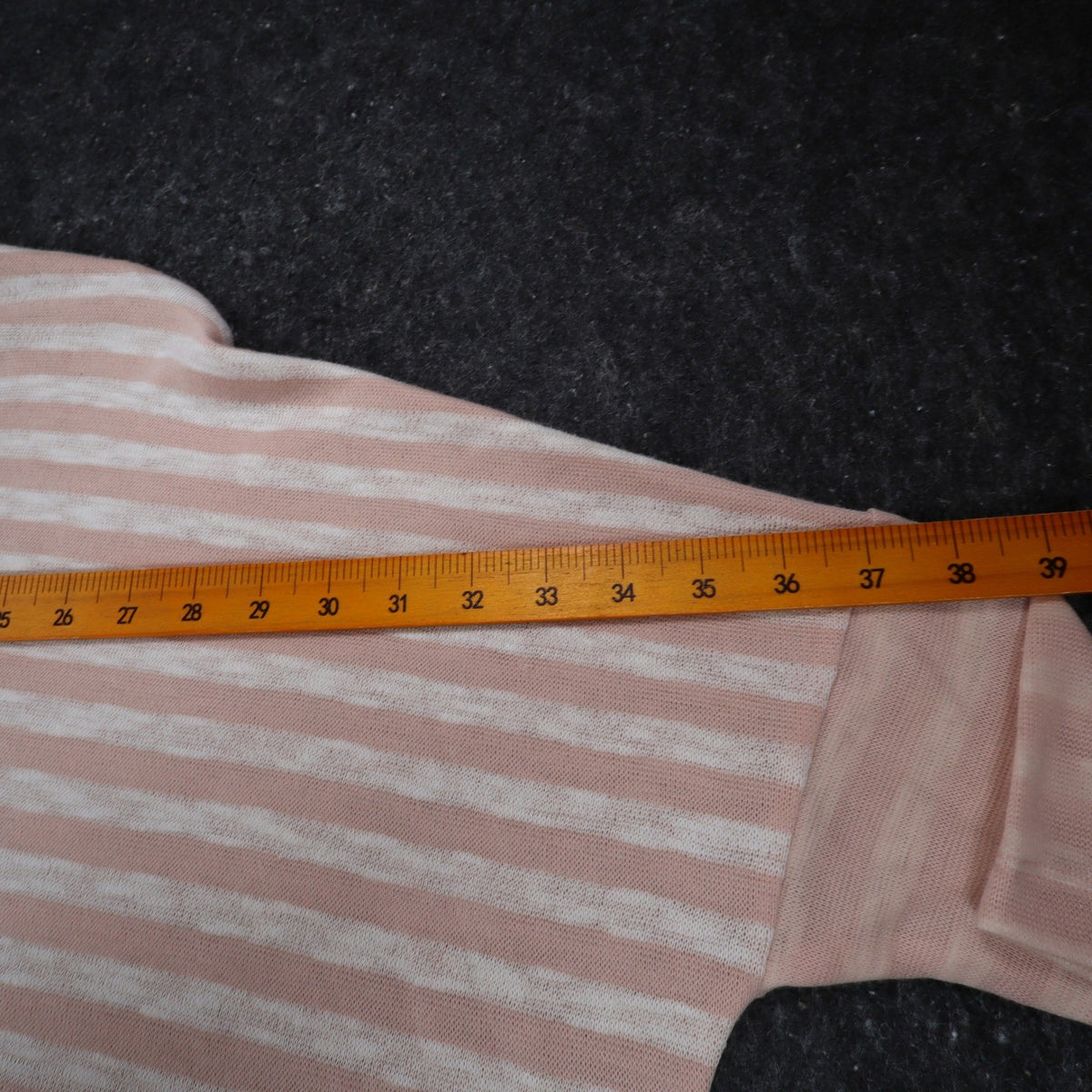 Hem & Thread Top Womens M/L Pink White Striped Oversized Knit Dolman Sleeve Tee - take2supply