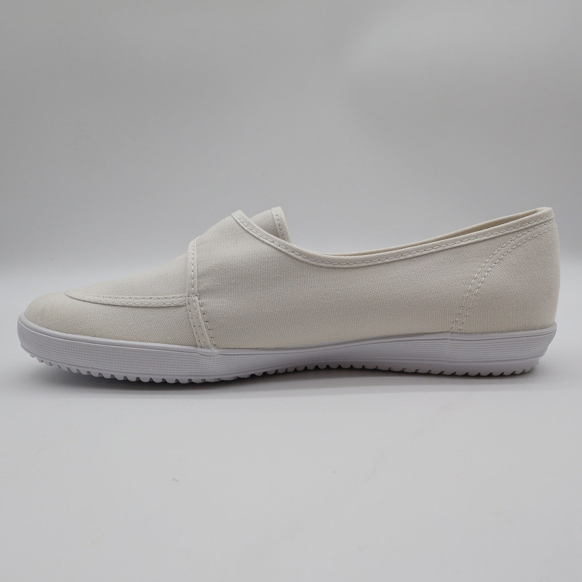 Grasshoppers Skipjack II Women 10 White Canvas Hook Loop Slip On Sneaker EF20000 - take2supply