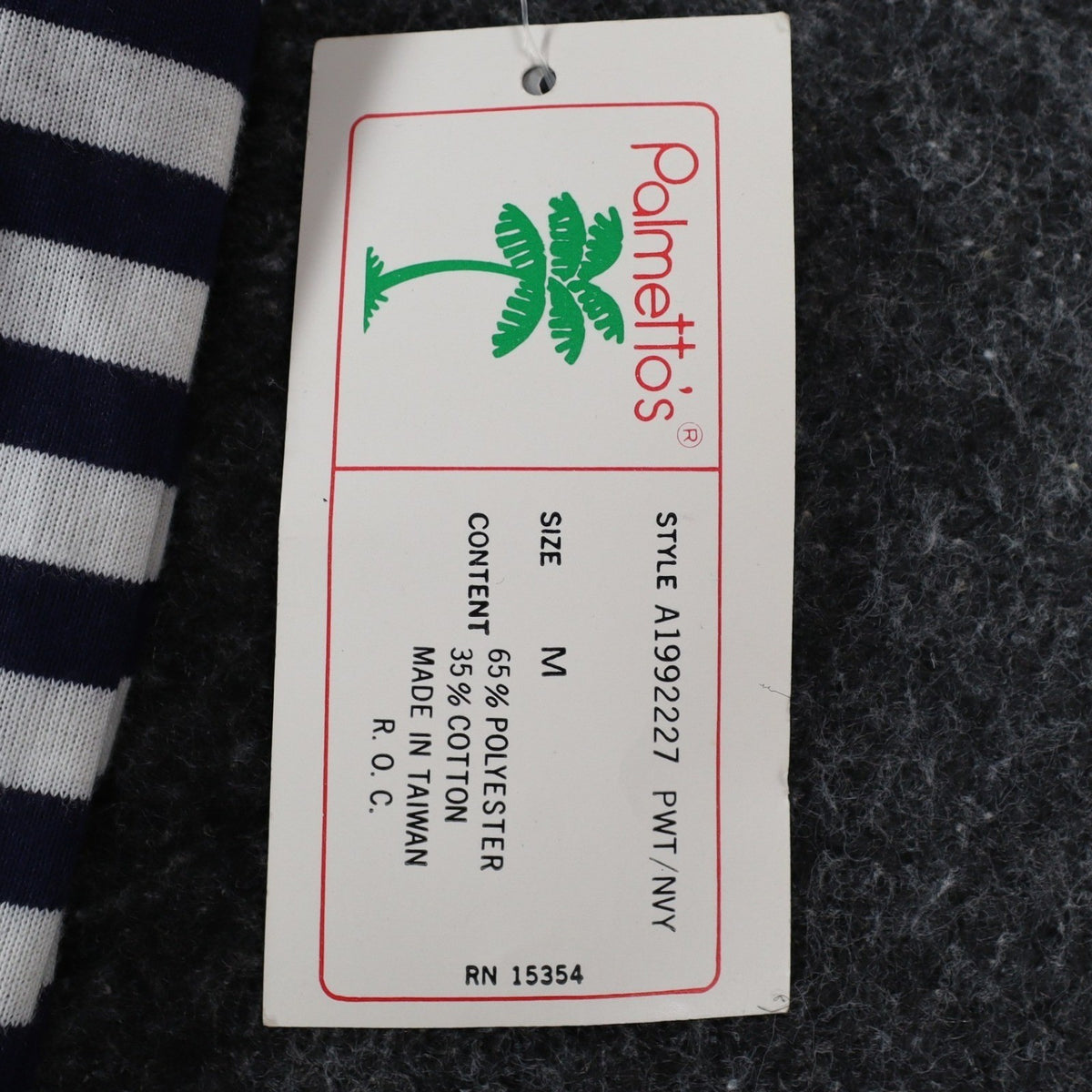 Palmetto's Striped Tank Top Womens Medium Vintage Deadstock Navy White A1992227 - take2supply
