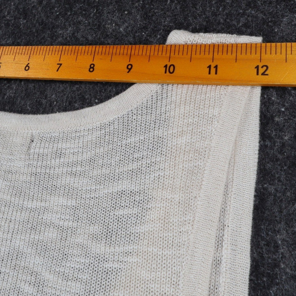 My Michelle Tank Top XL Ivory Cotton Blend Crochet Lace Hem Boho Sleeveless - take2supply