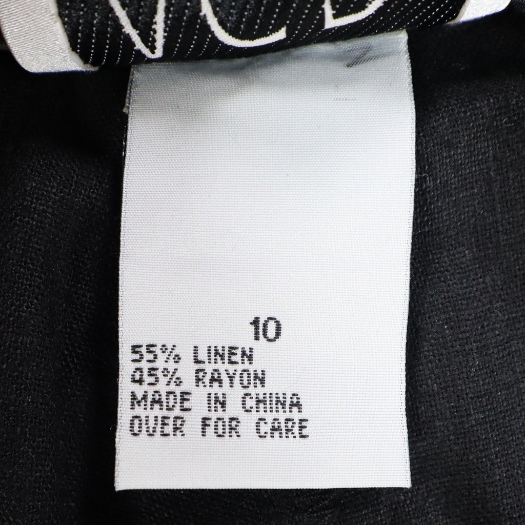 AGB Byer California Cargo Pants Womens 10 Y2K Black Linen Blend Utility Trousers - take2supply