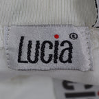 Lucia Mock Neck Top Womens Small Vintage 90s Ivory Embroidered Deadstock NWT - take2supply