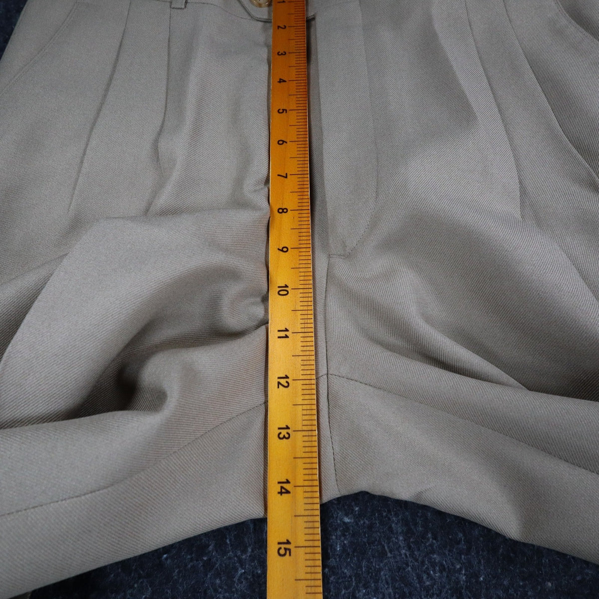 Gino Cappeli Dress Pants Mens 33 Vintage 90s Tan Polyester Pleated Trousers NEW - take2supply