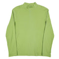 Nikki Mock Neck Top Small Y2K Granny Smith Green Ribbed Long Sleeve 44U5 NEW - take2supply