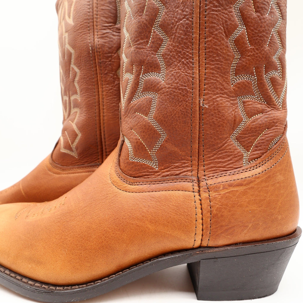 American West Cowboy Boots Mens 11 Walnut Deertan Leather New With Tags 68372 - take2supply
