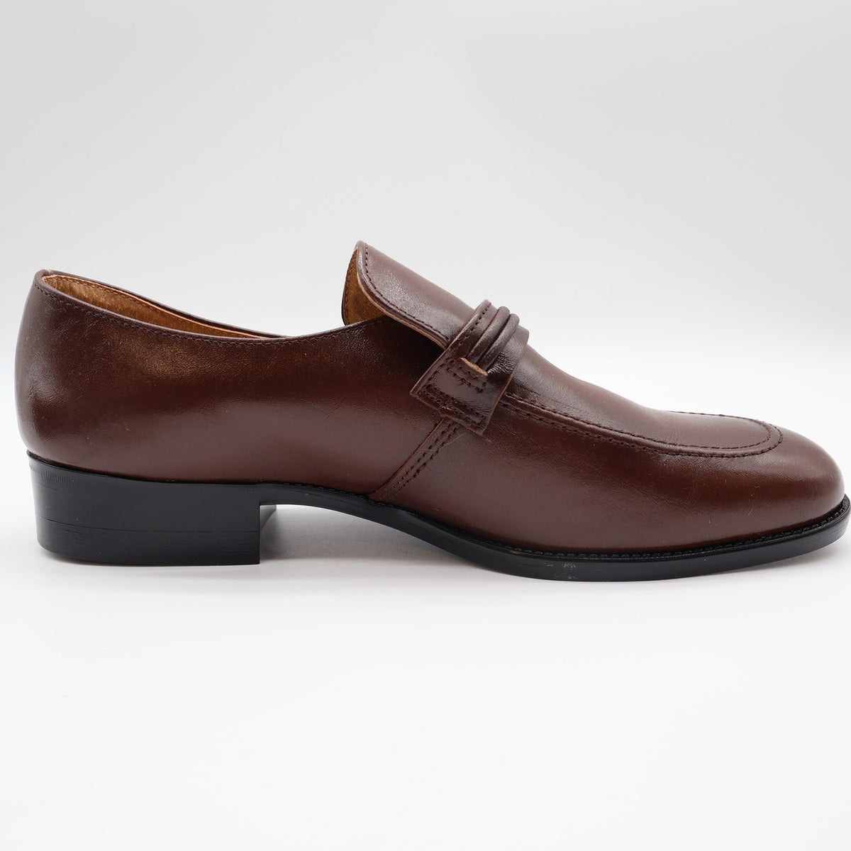Barclay Loafers Mens 10.5 D Vintage Brown Leather Slip On Dress Shoes USA Made - take2supply