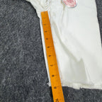 Levi's Y2K Bermuda Shorts Girls 12 White Denim NWT 2006 Retro Heart Pocket - take2supply
