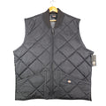Dickies Insulated Nylon Vest Mens XL Black Diamond Quilt Water Repellent TE242BK - take2supply