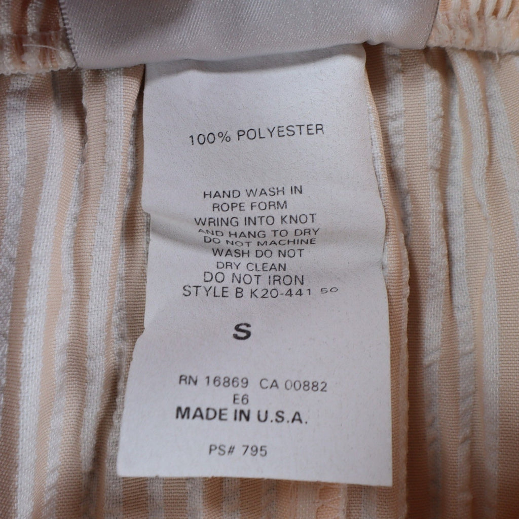 Lucia Broomstick Skirt Small Vintage 90s Peach Cream Tiered Crinkle Maxi USA NWT - take2supply