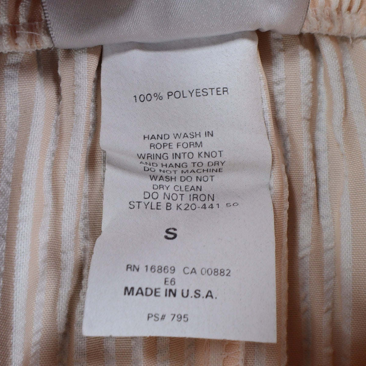 Lucia Broomstick Skirt Small Vintage 90s Peach Cream Tiered Crinkle Maxi USA NWT - take2supply