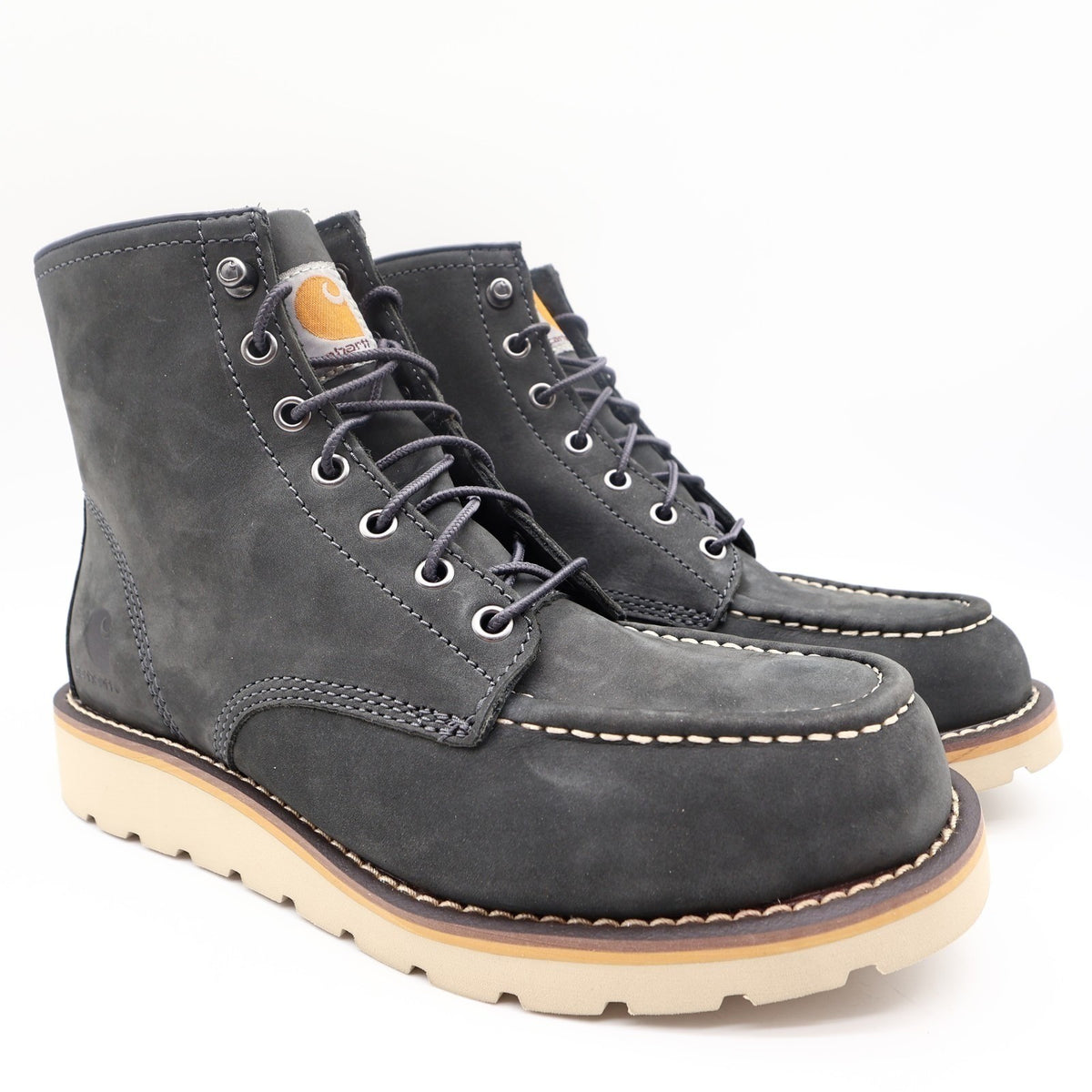 Carhartt Moc Toe Wedge Boot Women 9 Black Leather Work Boots FW6027-W New - take2supply