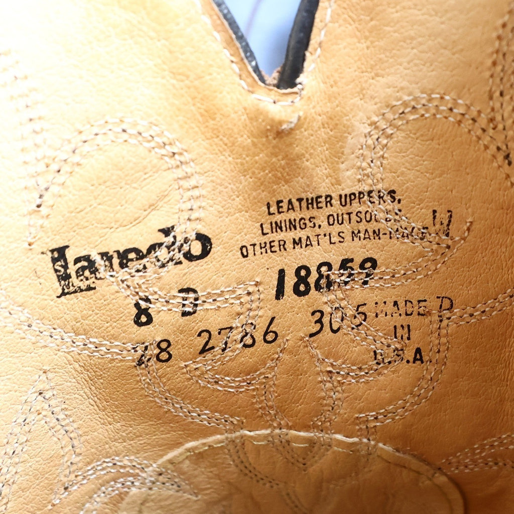 Laredo Vintage 90s Western Boots Mens 8 D Tan Brown Leather Cowboy 2786 NIB - take2supply