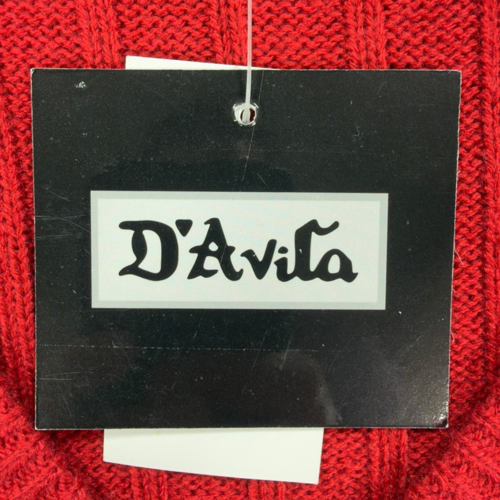 D'Avila Vintage 90s Sweater Vest Mens Large Red Acrylic V-Neck NWT - take2supply