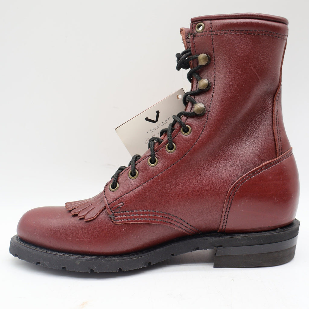 Double-H Boots Packer Boots 7 M Vintage Burgundy Leather Aero-Glide 7 USA 9313 - take2supply