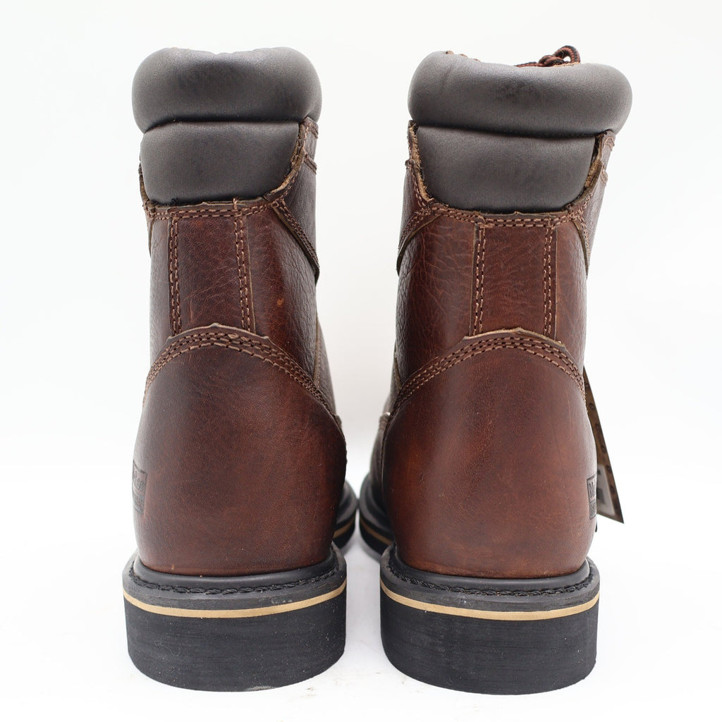 McRae Industrial Work Boots Mens 9 Brown Leather 8in NST Lace Up EH MR88122 - take2supply