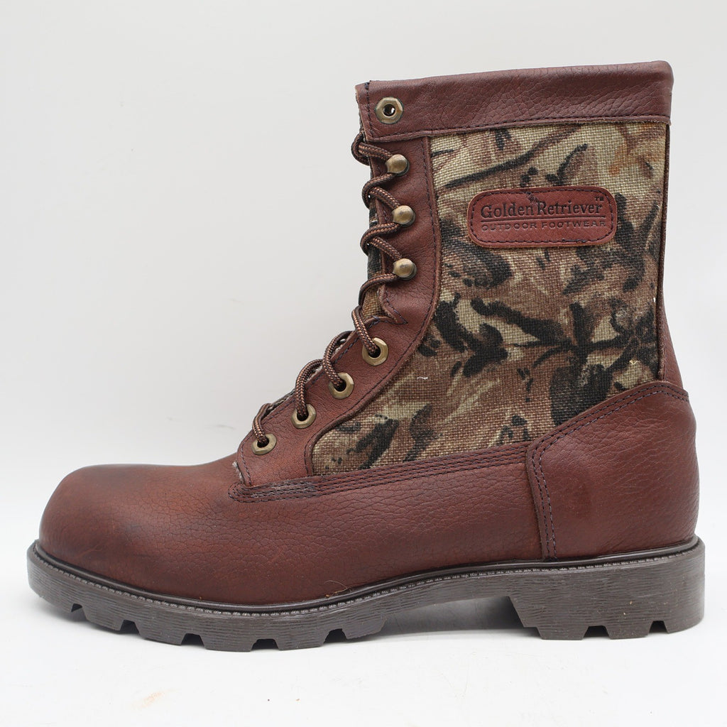 Golden Retriever Hunting Boots Mens 9 Vintage Brown Camo Waterproof Thinsulate - take2supply