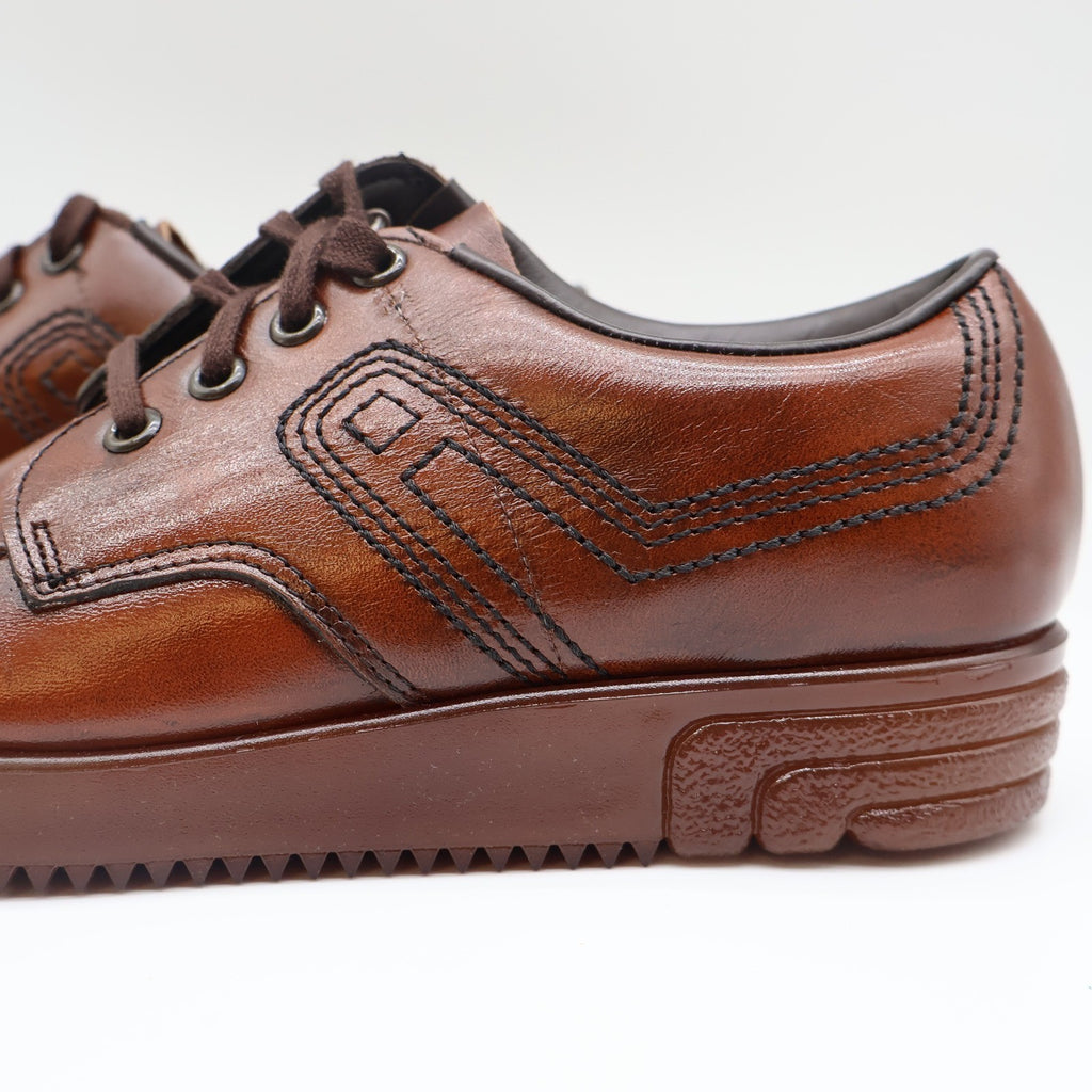 James Pepper Oxford Shoes Mens 5 D Vintage Brown Leather Moc Toe Made in USA - take2supply