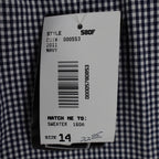 Southern Lady Pants Womens 14 Navy White Gingham Cotton Stretch Side Zip NWT NOS - take2supply