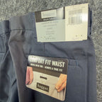 Haggar Pants Mens 33x30 Navy Blue Cotton Pleated Black Label Vintage Y2K NWT - take2supply