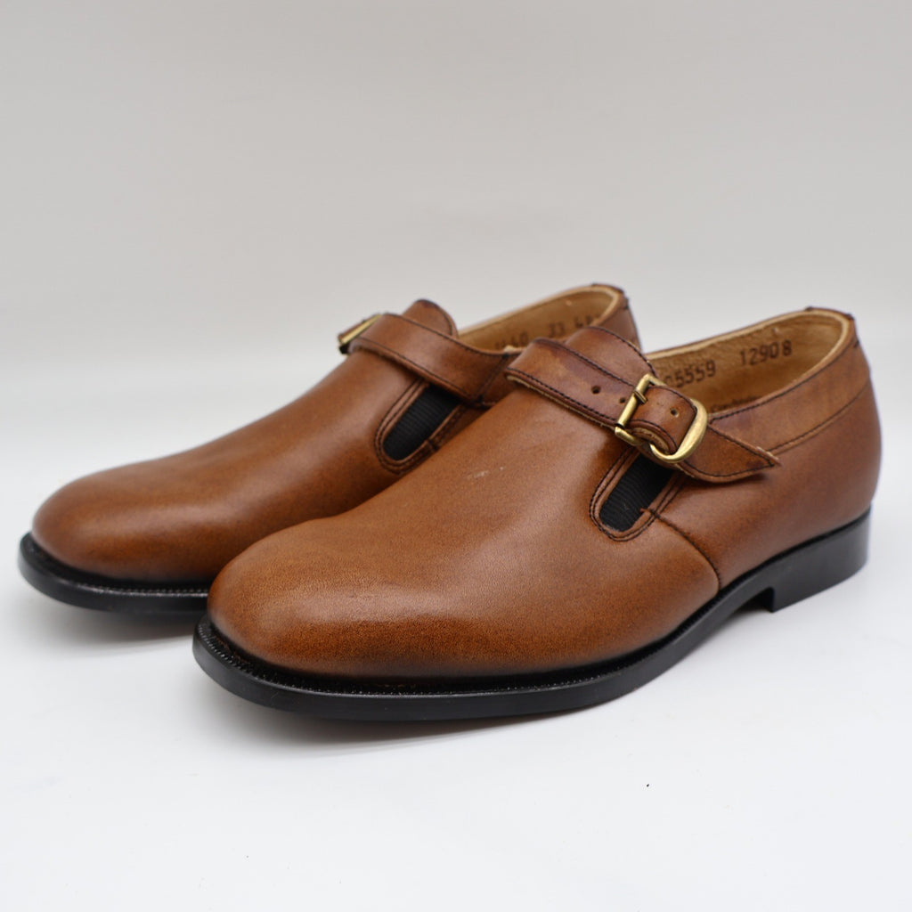 Young Explorers Lyons Monk Strap Shoes Boys 13 Vintage Brown Leather Deadstock - take2supply