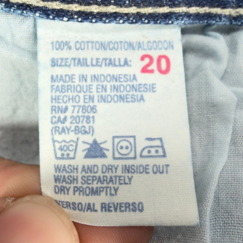 Tommy Hilfiger Y2K Carpenter Jeans Boy 20 Blue Cotton NWT Vintage 2003 Deadstock - take2supply