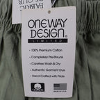 One Way Design Limited Shorts Womens Medium Vintage 90s Sage Green Cotton USA - take2supply