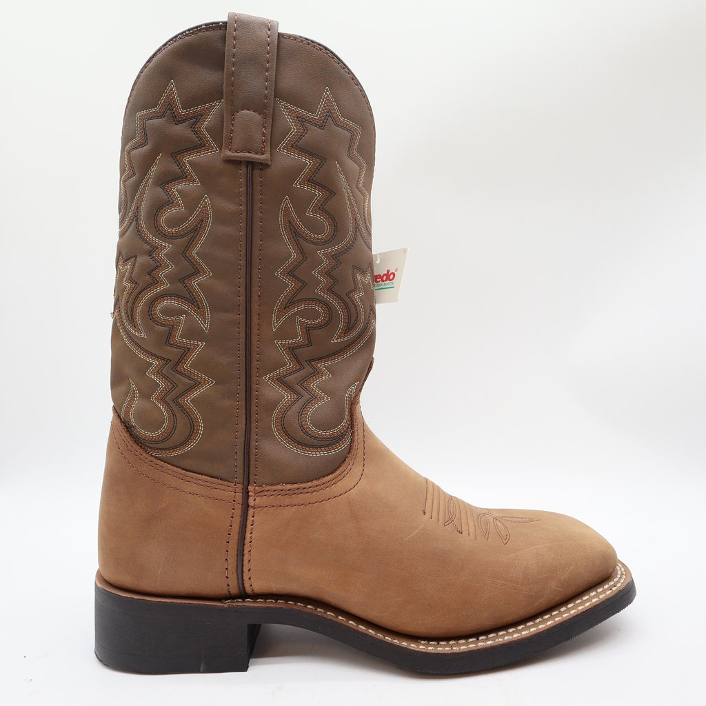 Laredo Cheyenne Stockman Boots Mens 9D Tan Leather Western Square Toe NIB - take2supply