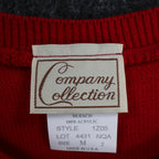 Company Collection Sweater Set Womens M Red Black Striped Cardigan Top USA NWT - take2supply